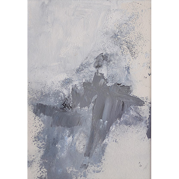 Querencia Grey White by Stephanie Visser (Works on paper)