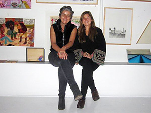wallspace owner valda lake (left) with artist bianca greene (right)