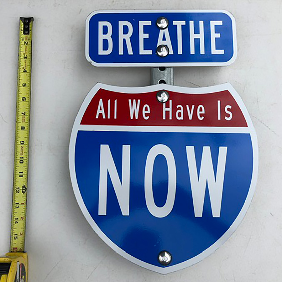 Breathe All we have is now (wall hanging rear)