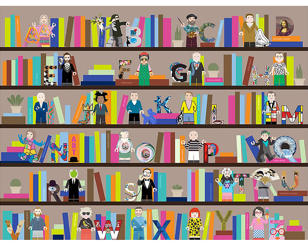 Shelvie Series Alphabet Bookshelf Artist Legogh