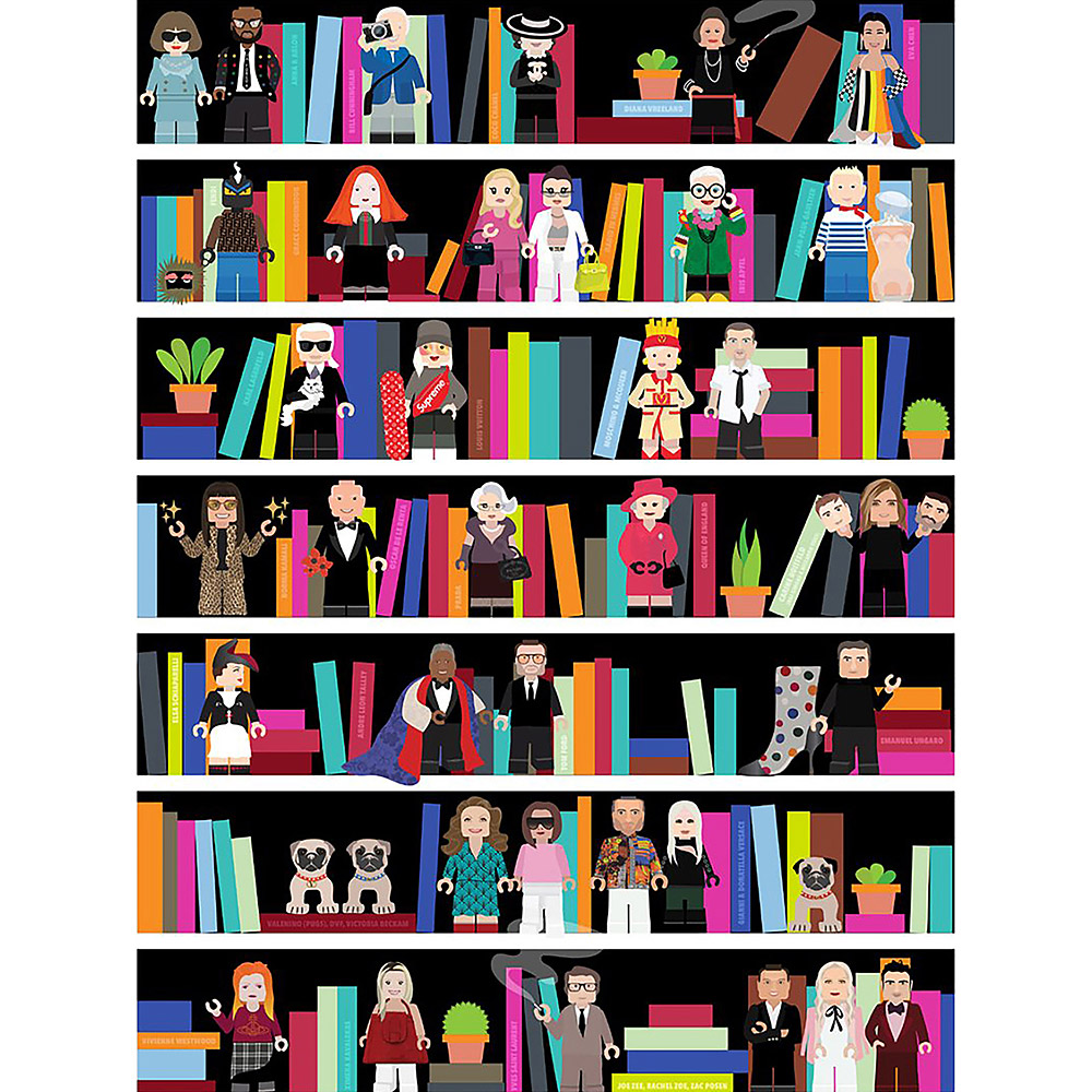 Shelvie Series Alphabet Bookshelf Fashion Legogh