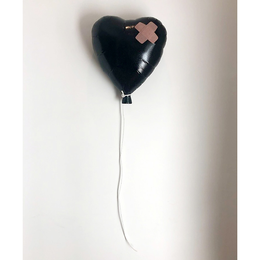 Glitter Black Bandaged Balloon