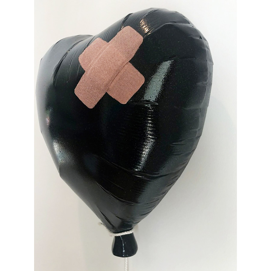 Glitter Black Bandaged Balloon
