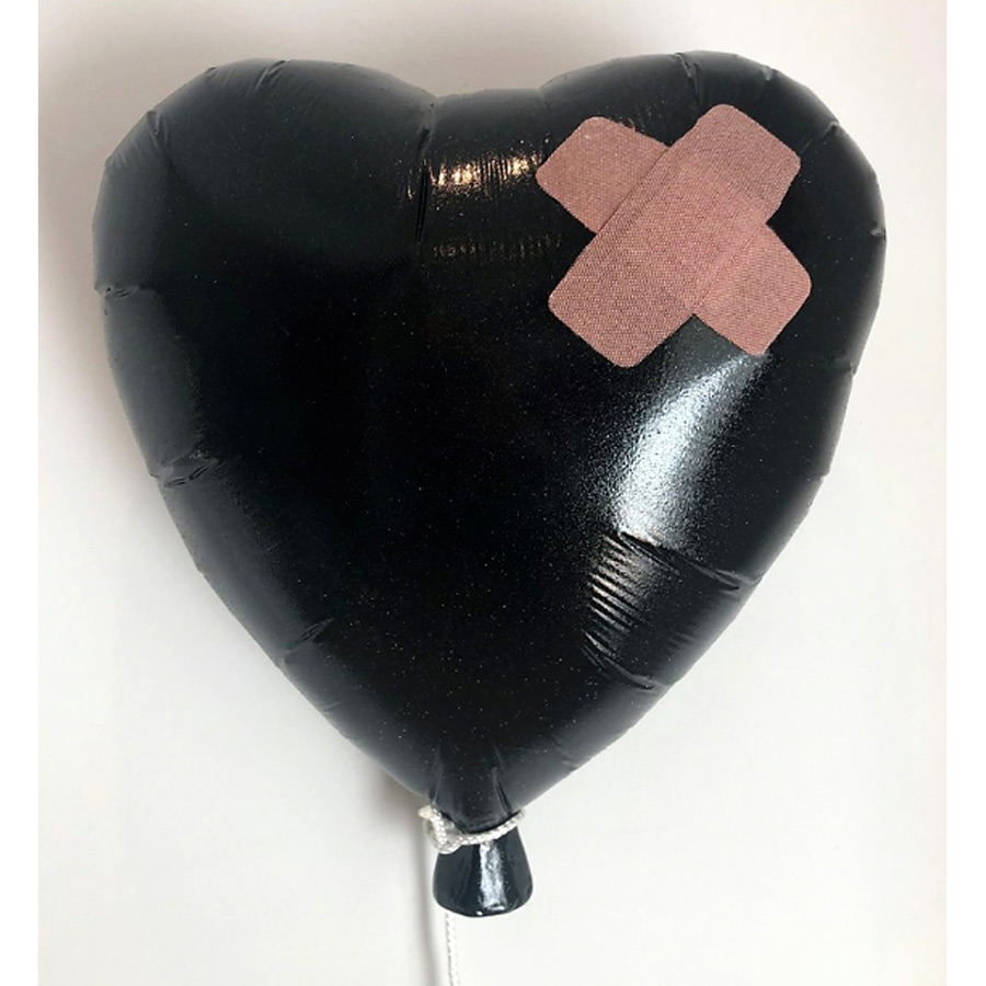 Glitter Black Bandaged Balloon