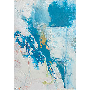 Querencia White Blue (Stephanie Visser (Works on paper))